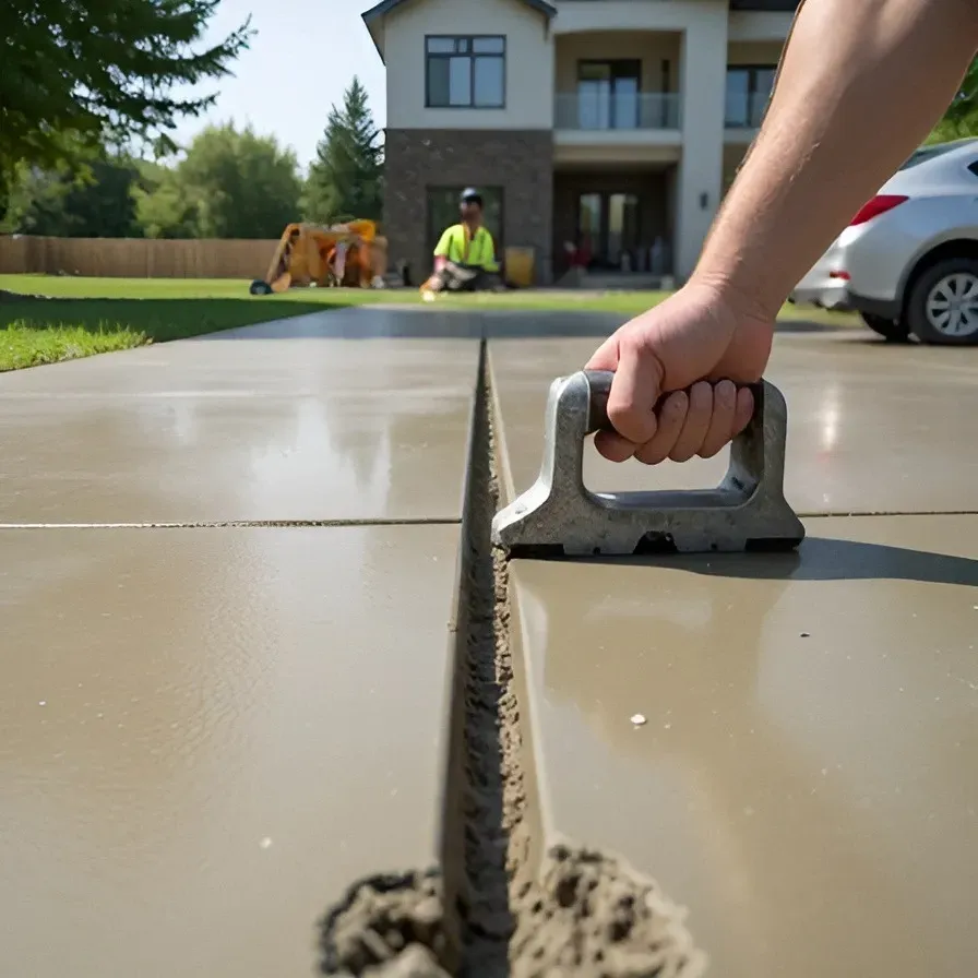 Concrete driveway joint placement Concrete Tampa