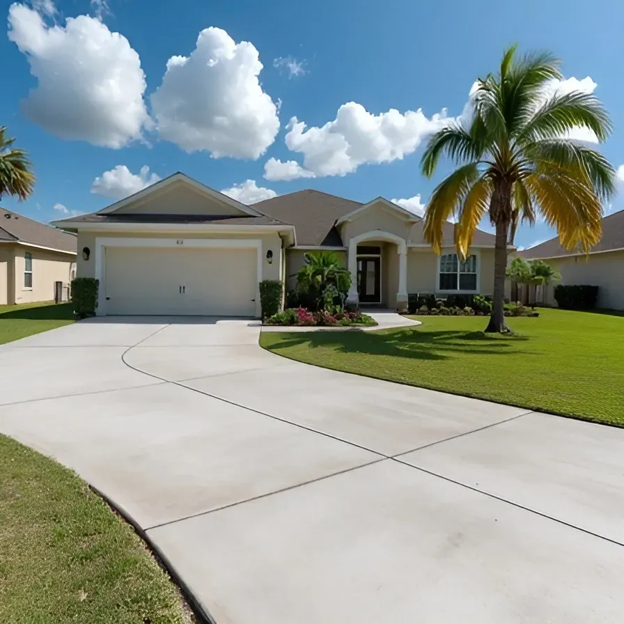 Hurricane-proof concrete driveway installation Tampa