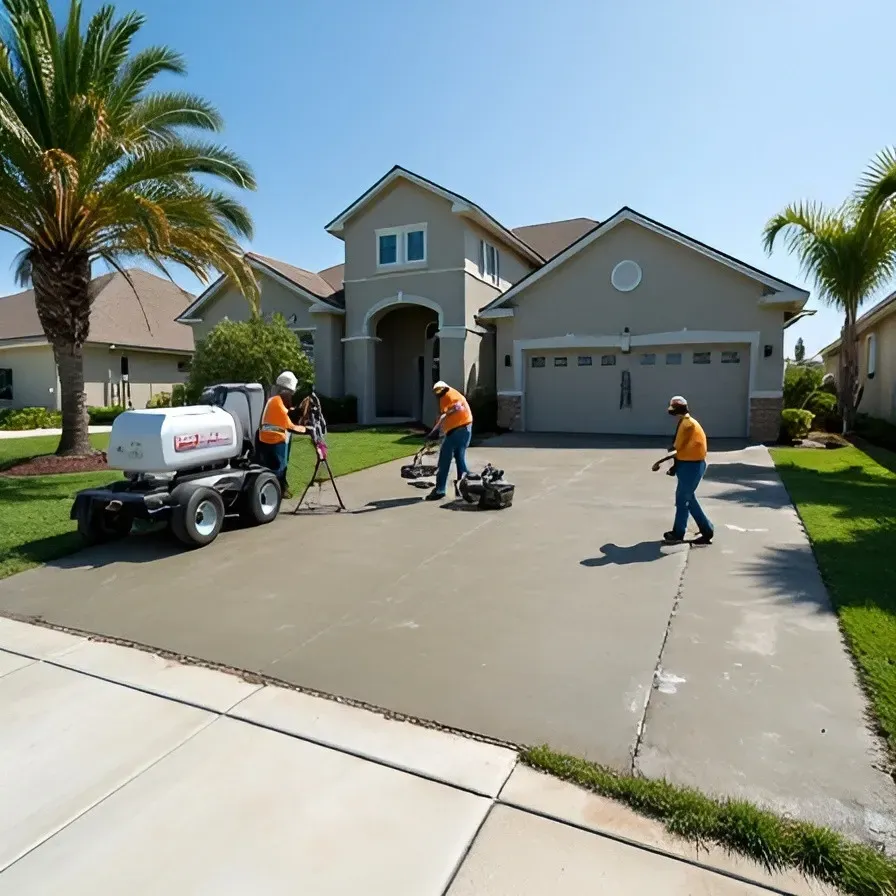 Professional concrete driveway installation in Tampa