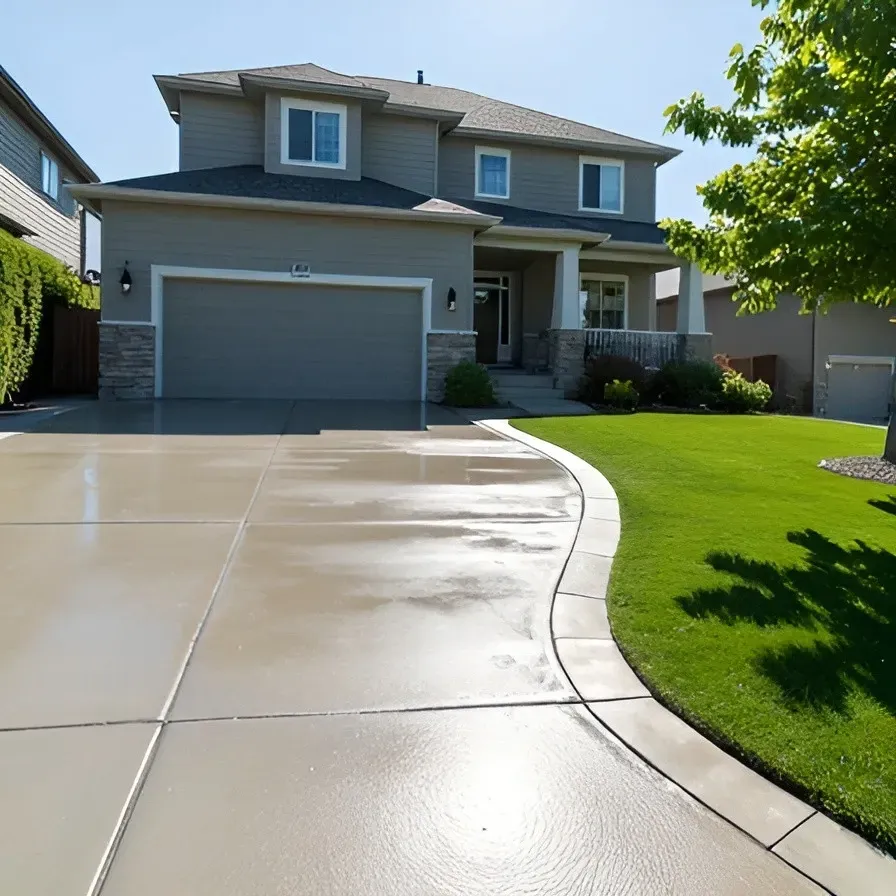 Smooth concrete driveway sealing in Hawaii