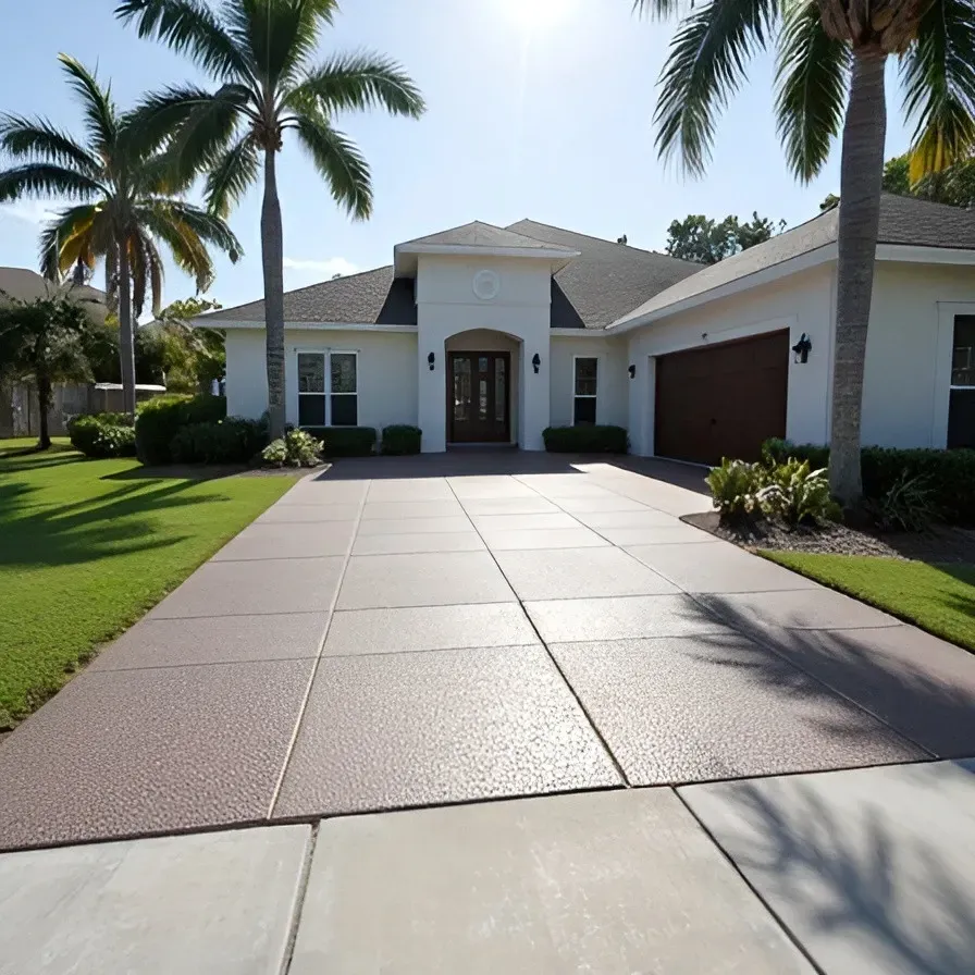 Tampa concrete driveway styles and finishes