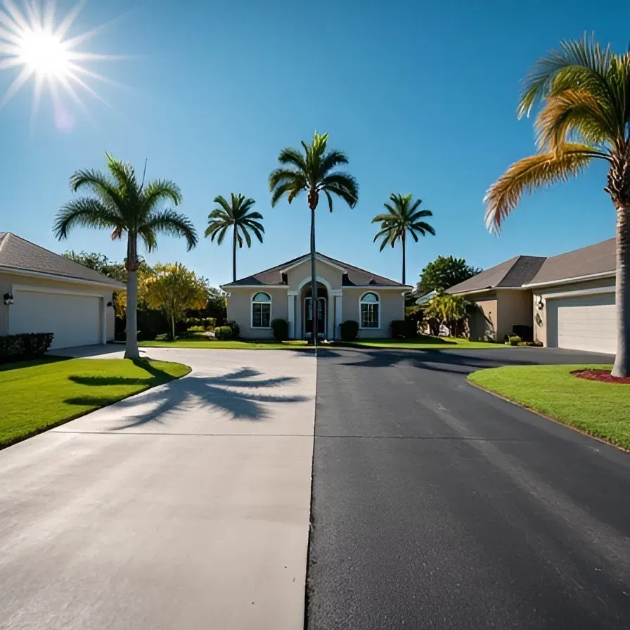 Tampa driveway comparison concrete vs asphalt