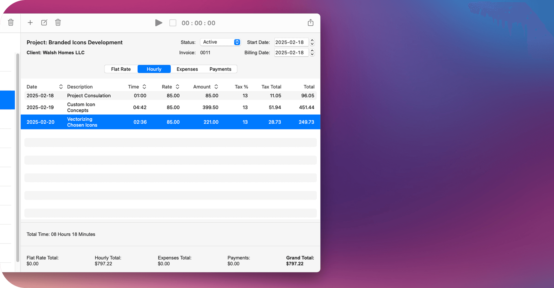 kajigger project time tracking