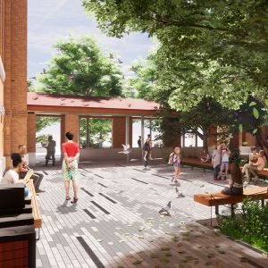 Administrative Building Courtyards, Jardin botanique de Montréal