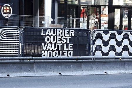 Laurier Avenue construction field dressing