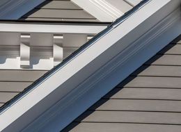 A close up of the roof of a house