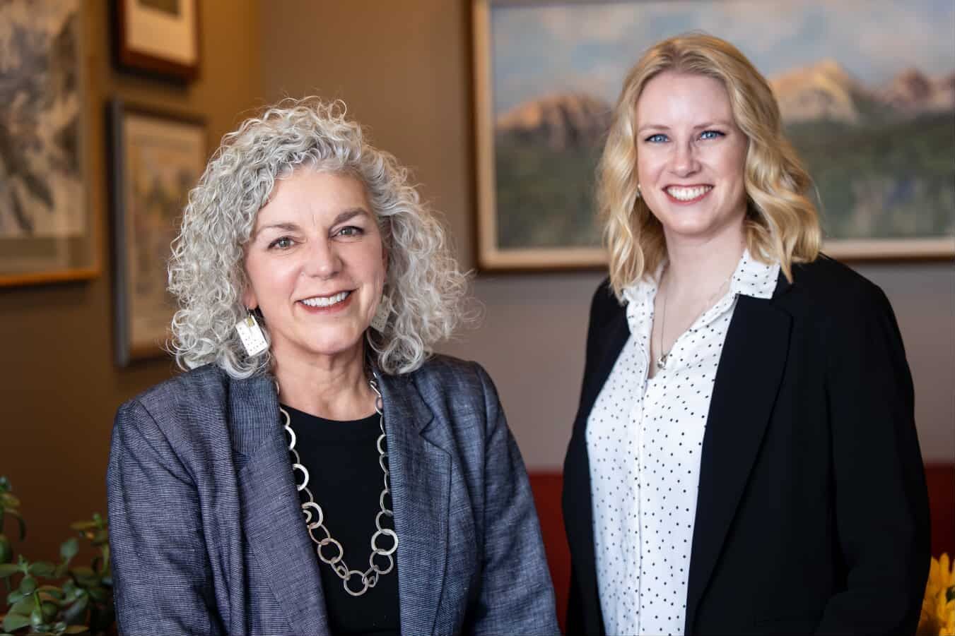 local real estate brokers headshot of two women