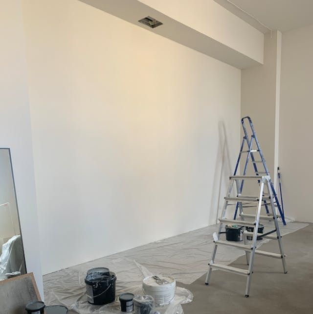 Home interior wall being prepped for a new coat of paint.