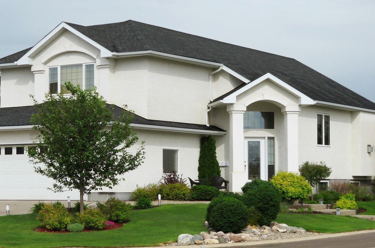 Modern home with completed landscaping in Silverthorne, CO