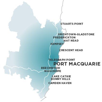 Port Macquarie Map — Aspex Construction in Port Macquarie, NSW