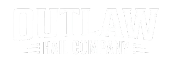 Logo of "OUTLAW" over "RAIL COMPANY" in white block letters.