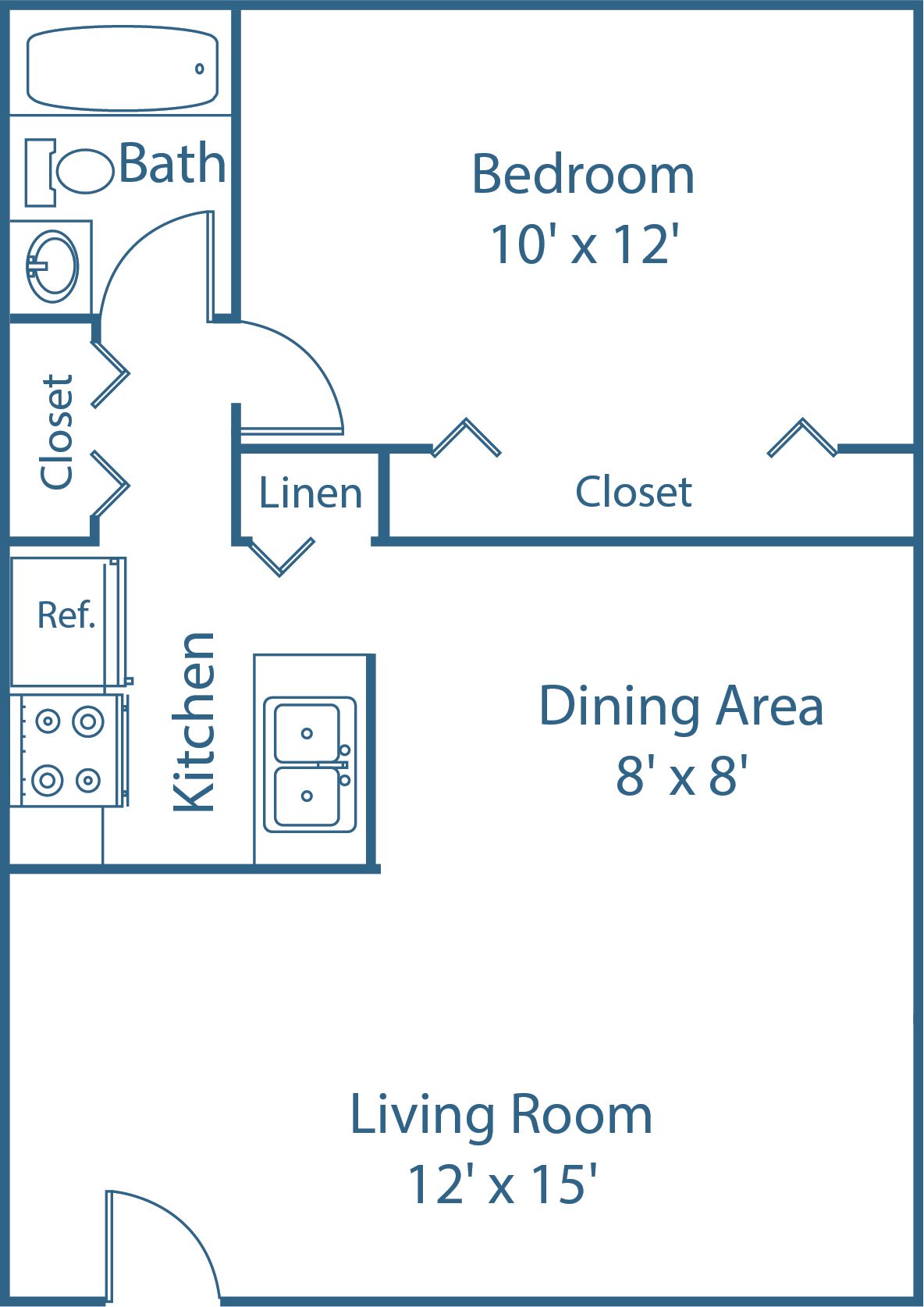 1 BED, 1 BATH
650 SQ.FT.