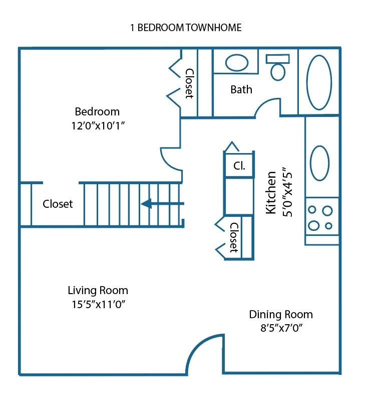 1 BED, 1 BATH
603 SQ.FT.