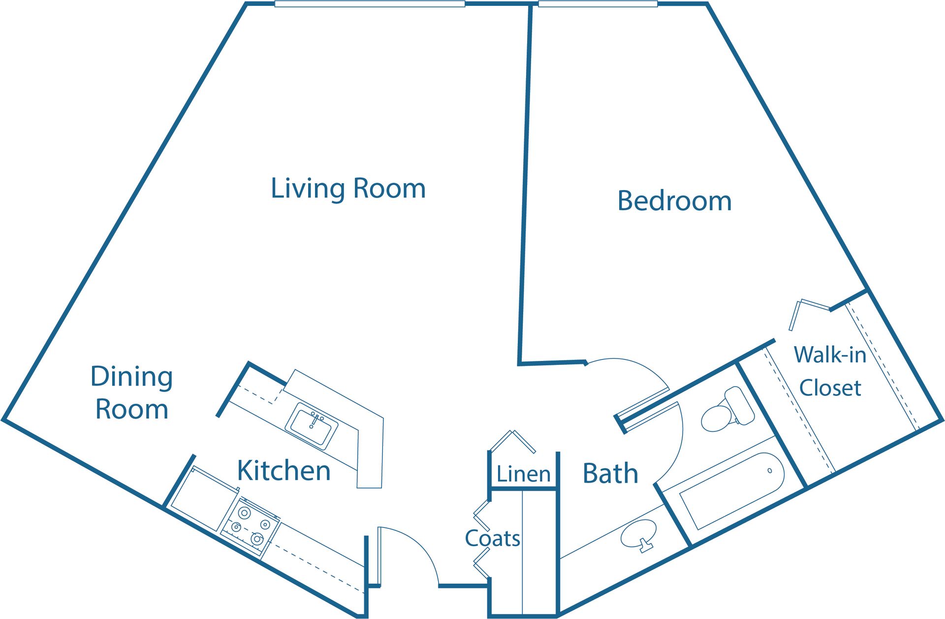 1 BED, 1 BATH
800 SQ.FT.