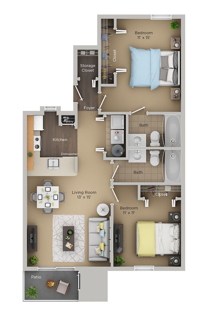 1ST FLOOR
950 SQ.FT.