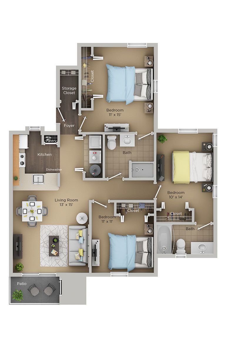 1ST FLOOR
1,200 SQ.FT.