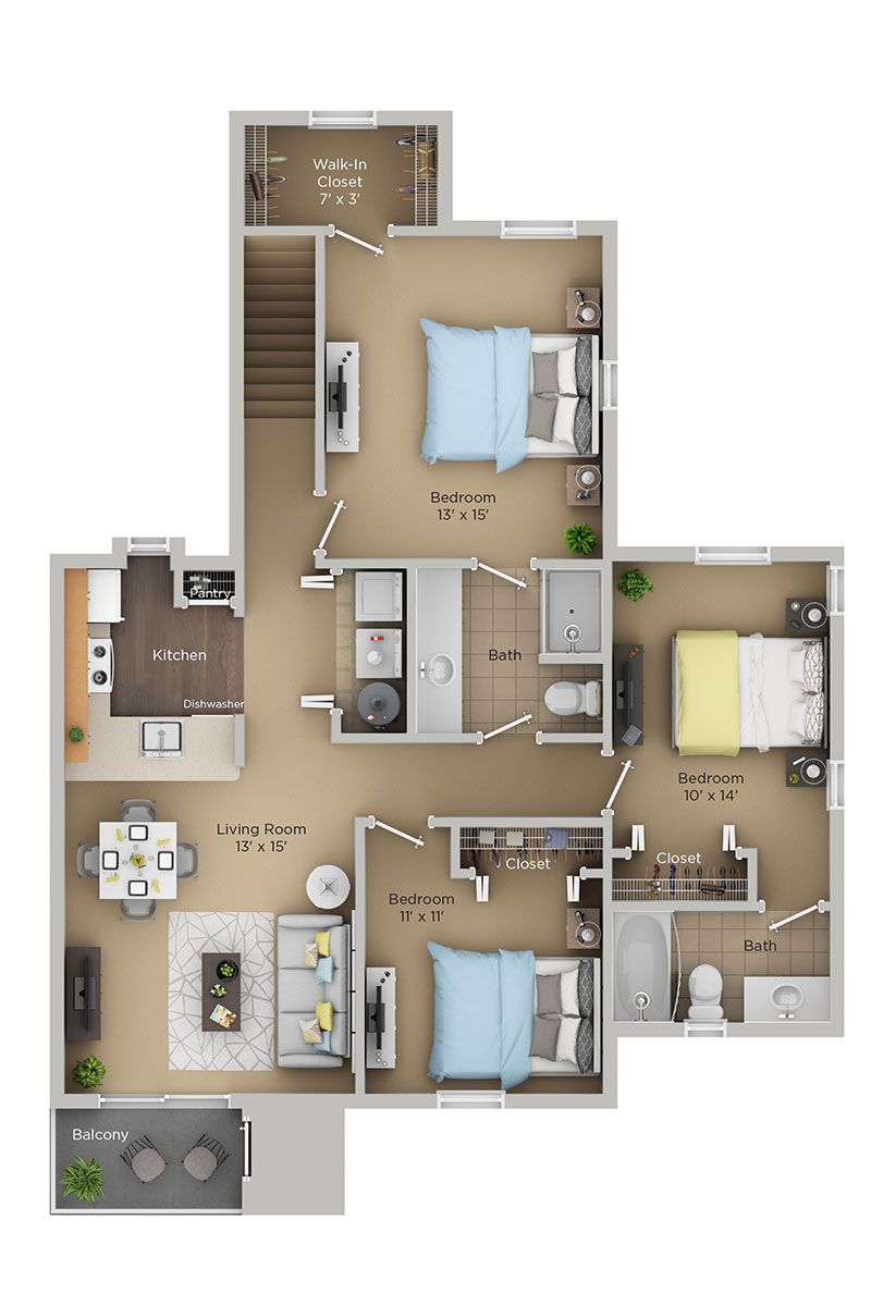 2ND FLOOR
1,200 SQ.FT.