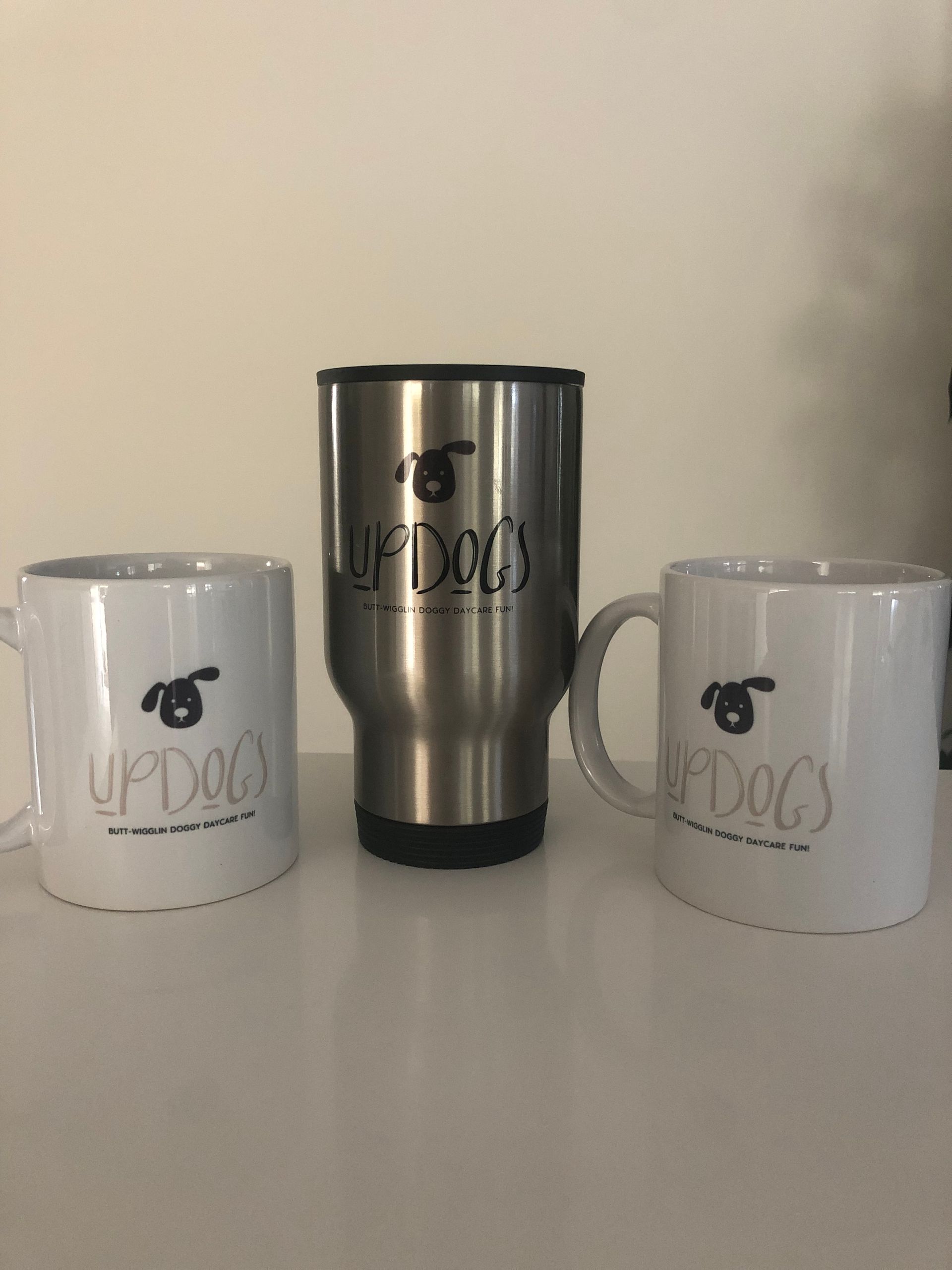 Updogs mugs and travel mug to buy