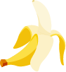 ilustração de banana sendo descascada