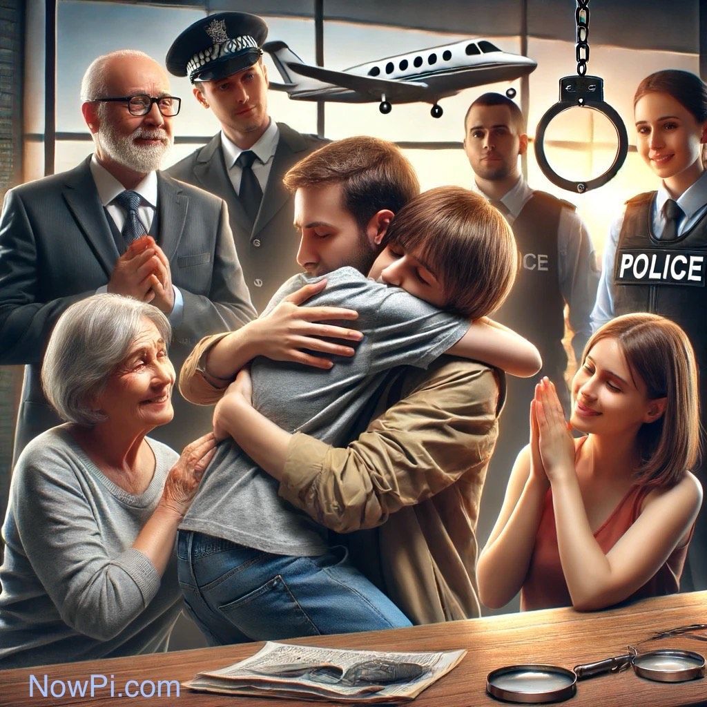 AI image depicting a family reuniting