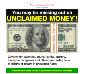 Unclaimed Money Email Scam