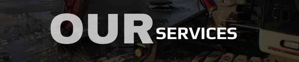 OUR SERVICES banner over a dark background with a person in a car interior