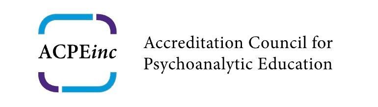 The logo for the accreditation council for psychoanalytic education