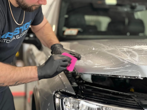 a person installing a ppf