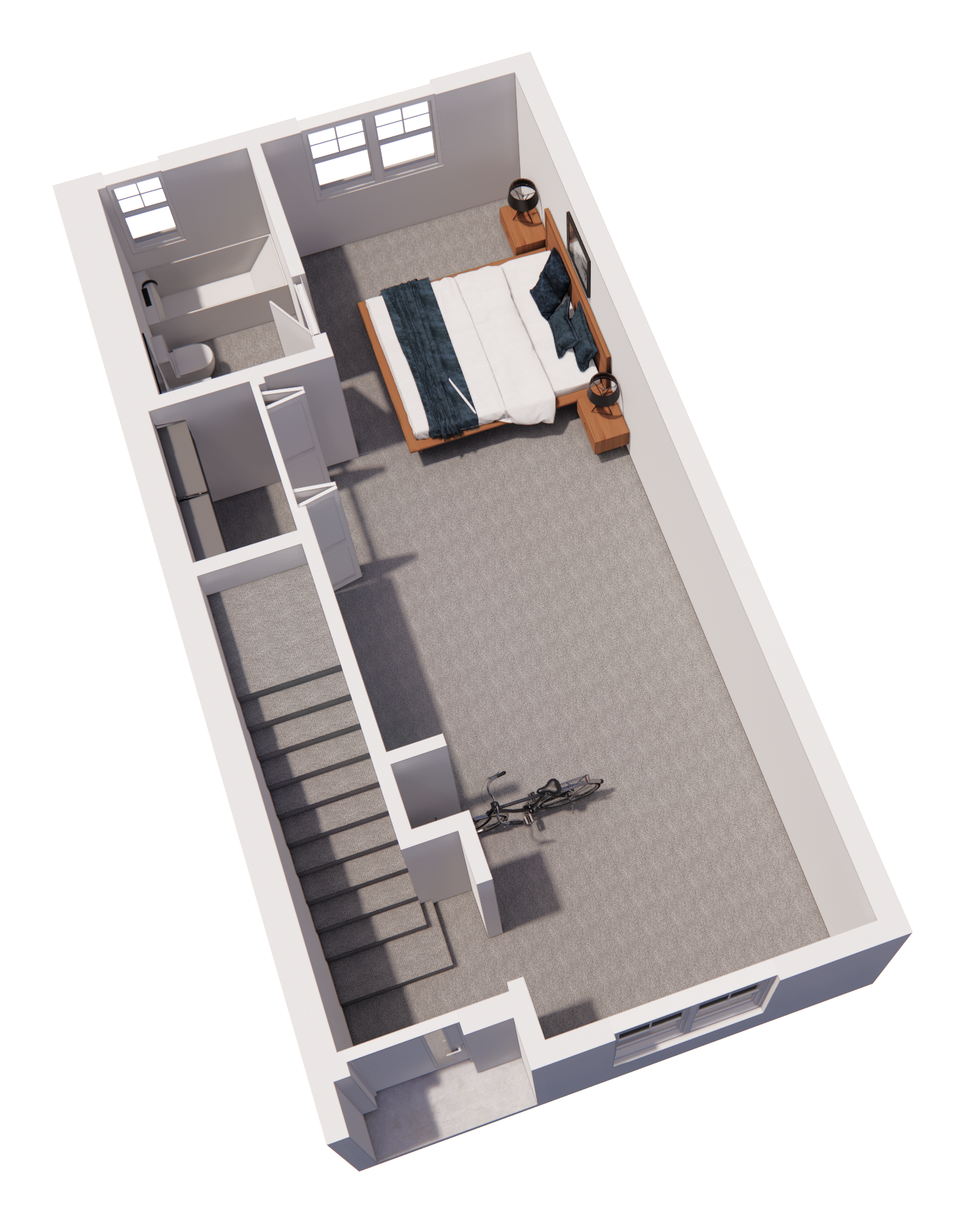 3 bed, 3.5 bath townhome floor plan - 1st floor