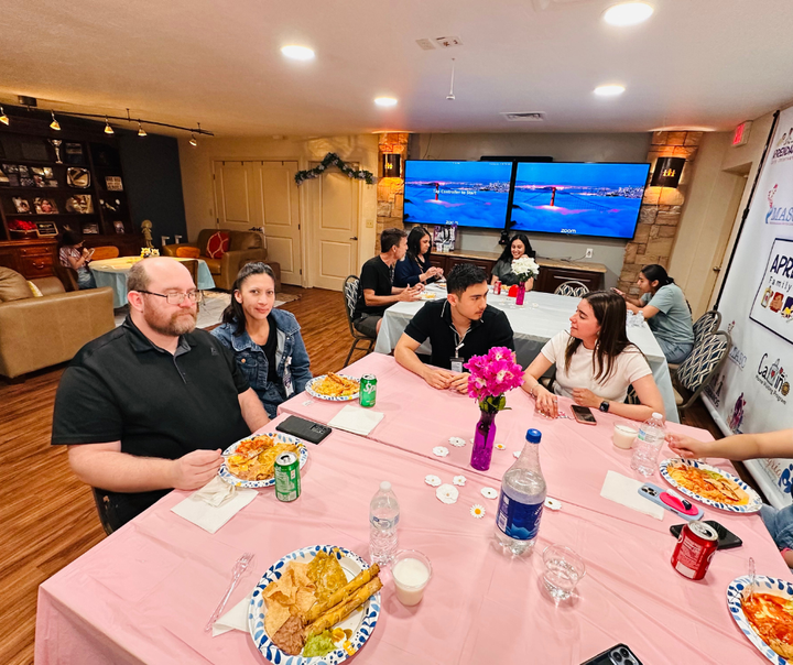 Aprendamos Family of Services staff enjoying a casual get-together.