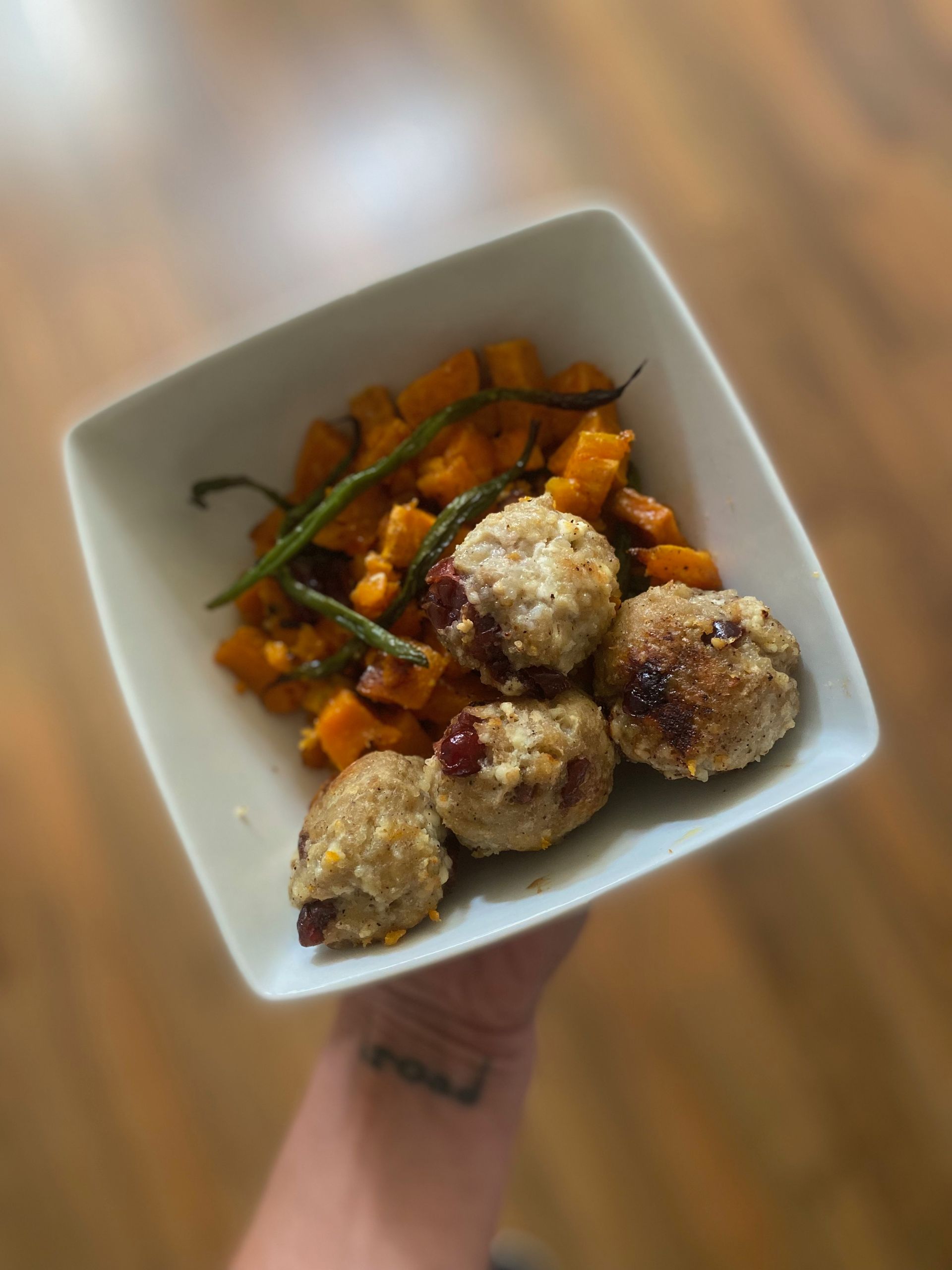 Turkey Meatballs with Roasted Veggies