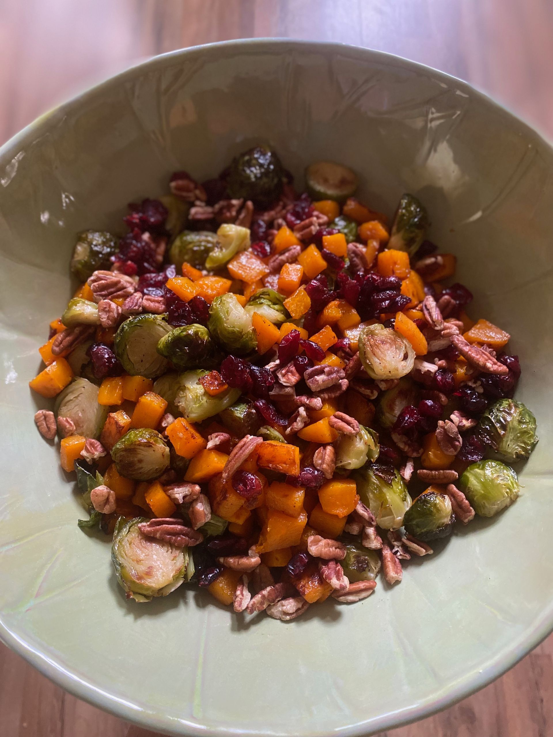 Roasted Maple Butternut Squash & Brussel Sprouts