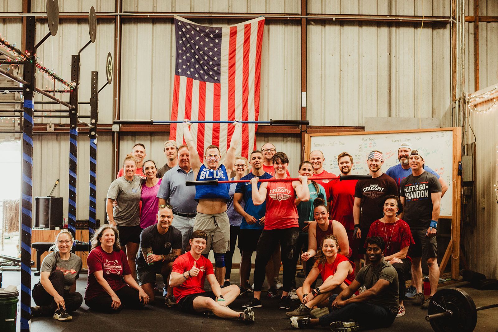 A picture of some of the gym community at at Rose City Barbell Club in Thomasville, GA