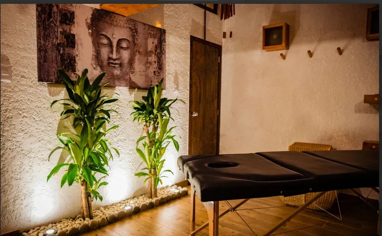 Cama de masaje del Spa Hotel Azucena  en HuamantlaTlaxcala