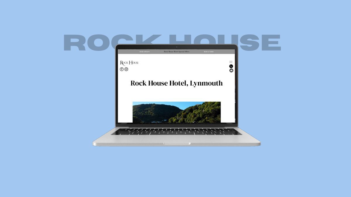 Rock House Hotel in Lynmouth project displayed on computer.