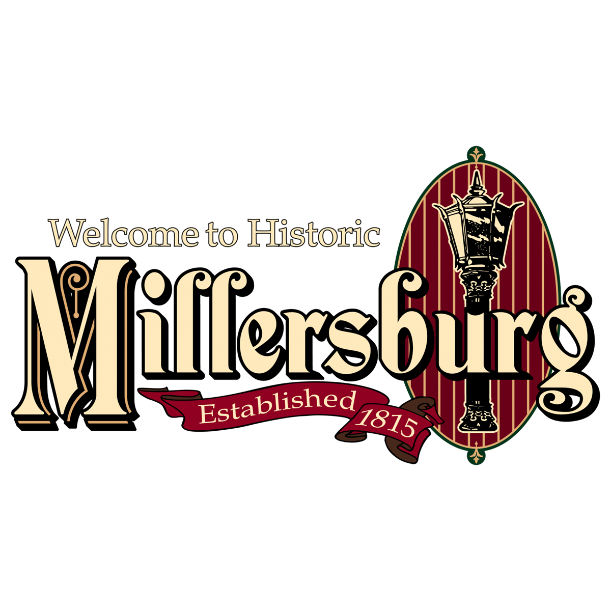 A logo for millersburg established in 1815