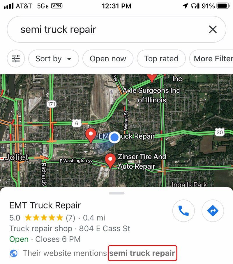 local trucking company seo company in Chicago, IL