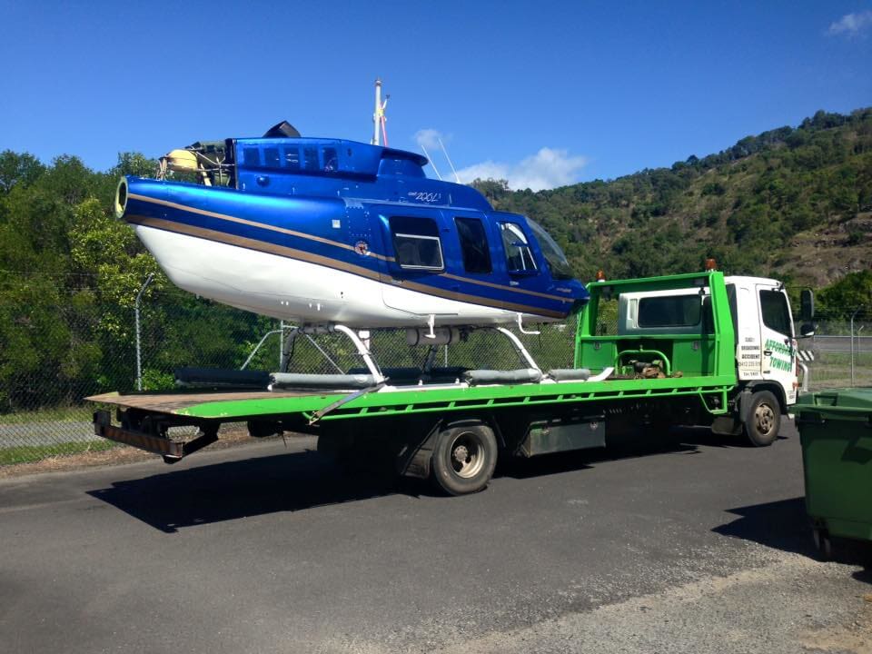Helicopter Body being Towed - Towing Services in Mount Sheridan, QLD