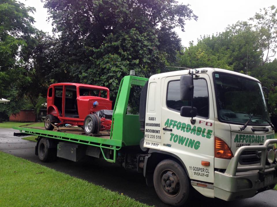 Vintage Car with No Doors being Towed - Towing Services in Mount Sheridan, QLD