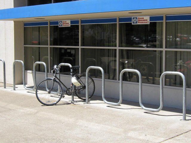 Bike racks outside the pharmacy — Junction City, OR — Radius Pipe Bending & Fabricating