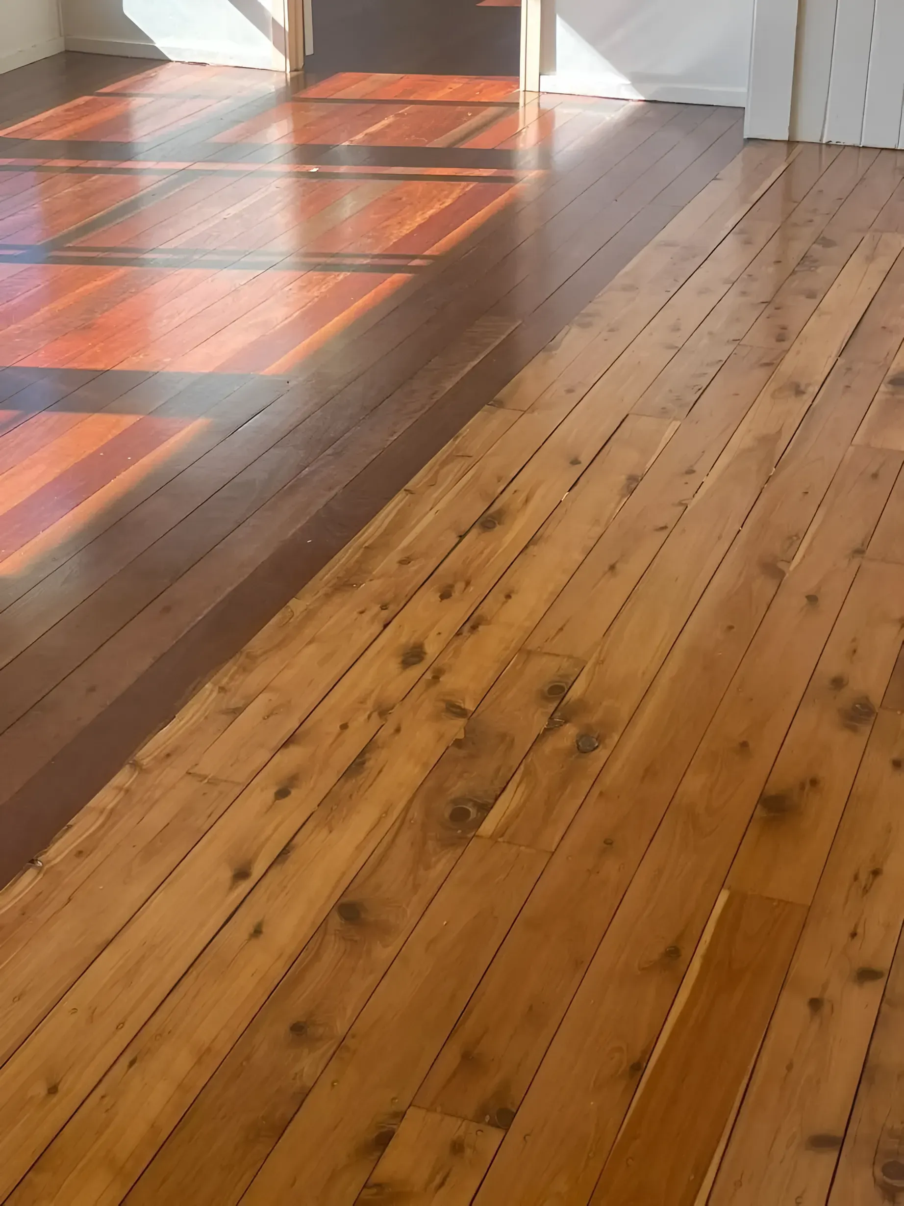 Wooden Floorboards Showing Varying Shades of Brown — Toowoomba Polished Floors in Dalby, QLD