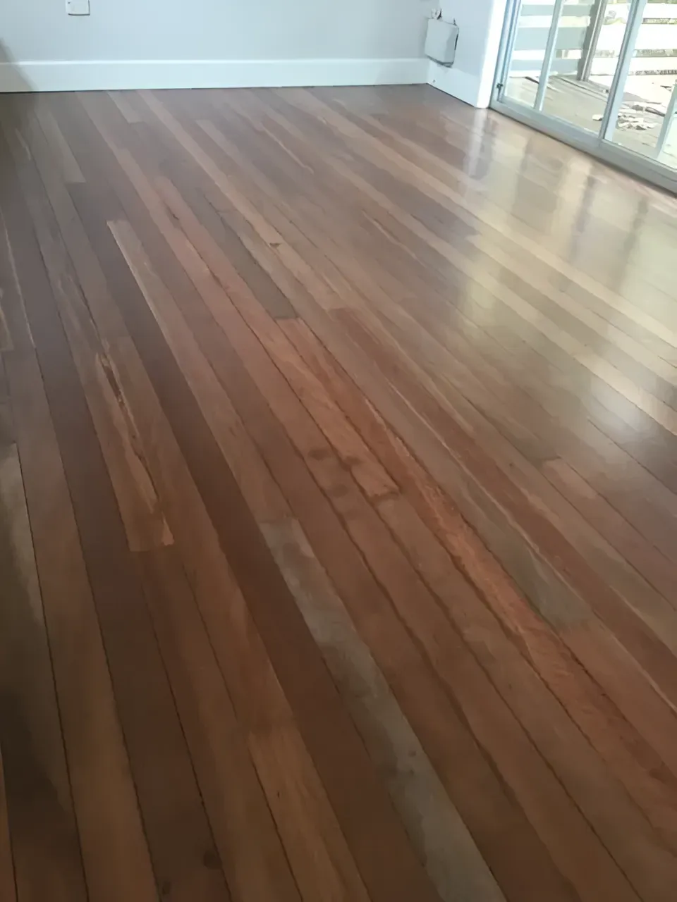Wooden Floor with A Polished Finish Showing Natural Wood — Toowoomba Polished Floors in Toowoomba, QLD