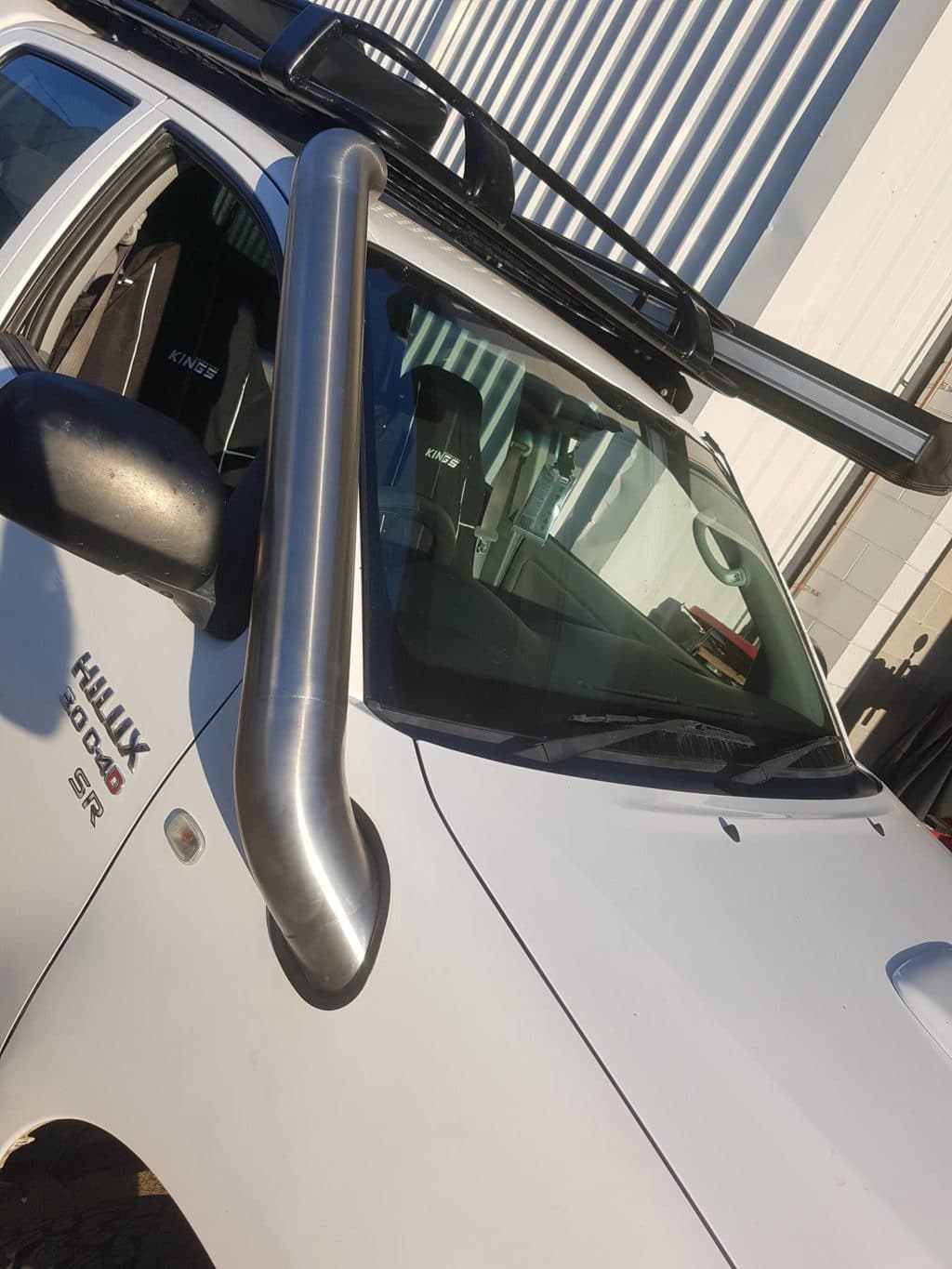 White Vehicle with Custom Air Intake Snorkel — Products in Townsville, QLD