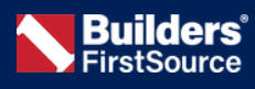 Builders firstsource logo on a blue background
