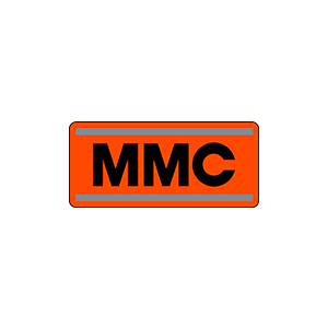 The mmc logo is orange and black on a white background.