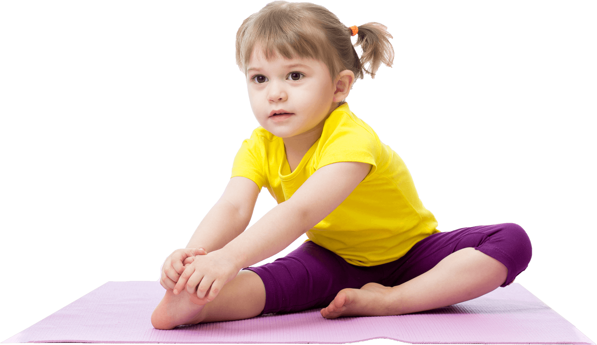 little  girl doing yoga