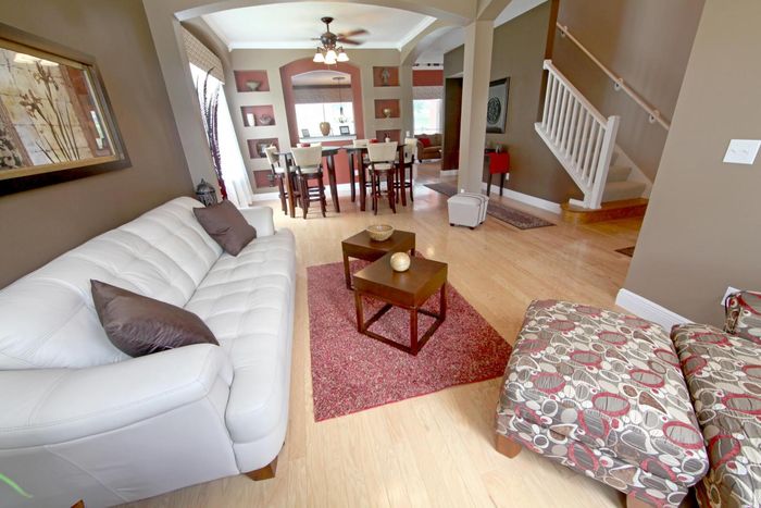 living room with carpet