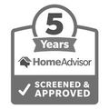 It is a badge that says `` 5 years home advisor screened and approved ''.