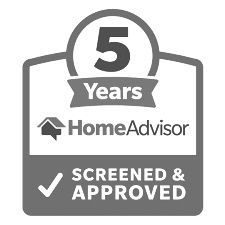 It is a badge that says `` 5 years home advisor screened and approved ''.