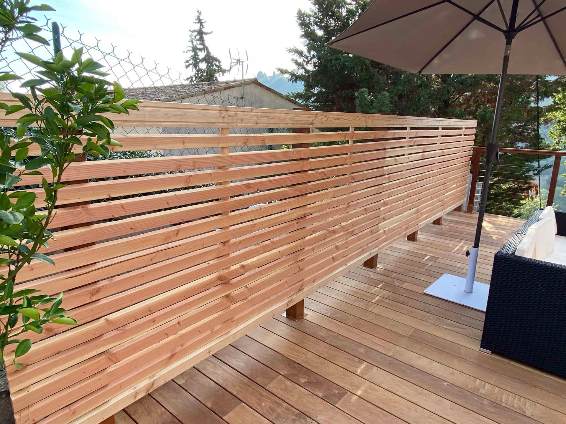 Structure de terrasse en bois exotique IPE